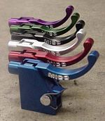 Billet Throttle Lever, Anodized in Cool Colors - Click Image to Close